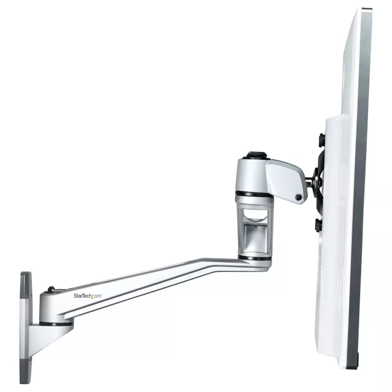 StarTech.com Wandhalterung für Monitorarm - Gelenkiger ergonomischer VESA-Wandmonitorarm - 20 Zoll (52 cm) lang - Einzelbildschirm bis zu 34 Zoll - Schwenkbar/Neigbar/Drehbar - Verstellbare Bildschirmhalterung
