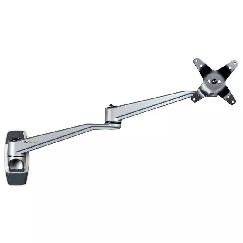 StarTech.com Wandhalterung für Monitorarm - Gelenkiger ergonomischer VESA-Wandmonitorarm - 20 Zoll (52 cm) lang - Einzelbildschirm bis zu 34 Zoll - Schwenkbar/Neigbar/Drehbar - Verstellbare Bildschirmhalterung