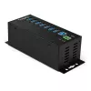 StarTech.com 7-Port USB 3.0 Hub mit Netzteil – Metall-Industrie-USB-A-Hub mit ESD- und 350-W-Überspannungsschutz – DIN-/Wand-/Tischmontage – Hochgeschwindigkeits-USB 3.2 Gen 1 (5 Gbit/s) Hub – TAA