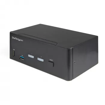 StarTech.com 2-Port Dual-Monitor HDMI KVM-Switch – 4K 60 Hz Ultra HD HDR – Desktop 4K HDMI 2.0 KVM-Switch mit 2-Port USB 3.0 Hub (5 Gbit/s) & 4x USB 2.0 HID, Audio – Hotkey-Umschaltung – TAA