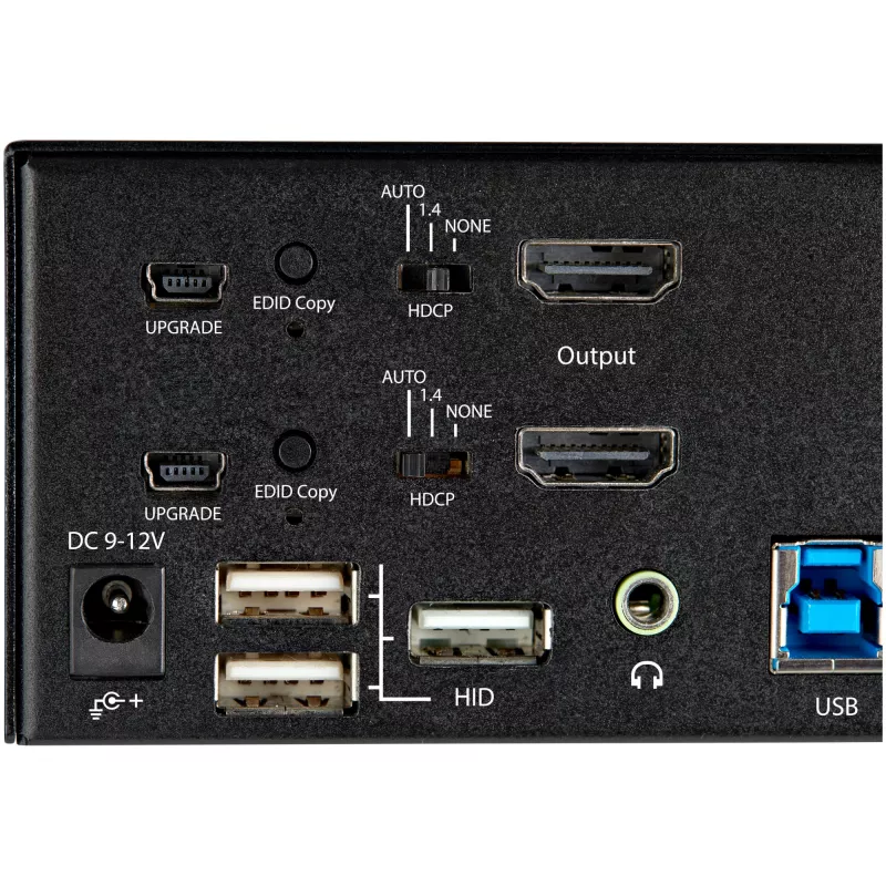 StarTech.com 2-Port Dual-Monitor HDMI KVM-Switch – 4K 60 Hz Ultra HD HDR – Desktop 4K HDMI 2.0 KVM-Switch mit 2-Port USB 3.0 Hub (5 Gbit/s) & 4x USB 2.0 HID, Audio – Hotkey-Umschaltung – TAA