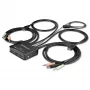 StarTech.com 2-Port HDMI KVM Switch - 4K 60Hz - Kompakter Dual-Port UHD/Ultra HD USB Desktop KVM Switch mit integrierten 1,2-m-Kabeln & Audio - Bus-gespeist & Fernumschaltung - MacBook ThinkPad