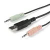 StarTech.com 2-Port HDMI KVM Switch - 4K 60Hz - Kompakter Dual-Port UHD/Ultra HD USB Desktop KVM Switch mit integrierten 1,2-m-Kabeln & Audio - Bus-gespeist & Fernumschaltung - MacBook ThinkPad