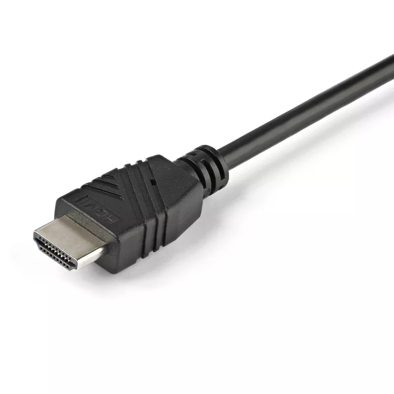 StarTech.com 2-Port HDMI KVM Switch - 4K 60Hz - Kompakter Dual-Port UHD/Ultra HD USB Desktop KVM Switch mit integrierten 1,2-m-Kabeln & Audio - Bus-gespeist & Fernumschaltung - MacBook ThinkPad