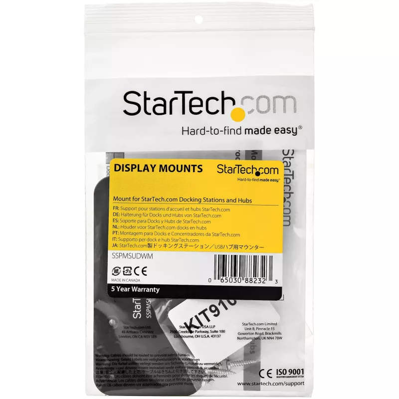 StarTech.com Dockingstation-Halterung – Stahl, Stahl, Schwarz