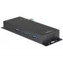 StarTech.com 4 Port USB C Hub 10Gbps – Industrieller Metall-USB-Typ-C-Hub mit 3xUSB-A und 1xUSB-C – ESD- und Überspannungsschutz – USB-C- oder USB-A-Host – selbstversorgter, montierbarer USB 3.2/3.1 Gen 2 Hub