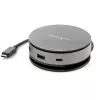 StarTech.com USB-C Multiport-Adapter - USB 3.1 Gen 2 10 Gbit/s Typ-C Mini-Dock mit 4K 60Hz HDMI/DisplayPort oder 1080p VGA - 75 W PD-Durchleitung, 3-Port USB-Hub, GbE - Mobile Dockingstation