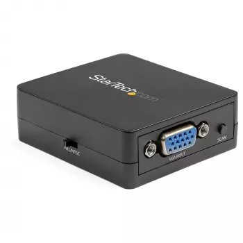 StarTech.com VGA-zu-Cinch- und S-Video-Konverter - USB-Stromversorgung, Aktiver Videokonverter, Schwarz, CE, FCC, REACH, 1920 x 1080 Pixel, 640 x 480,1920 x 1080 Pixel, 60 Hz