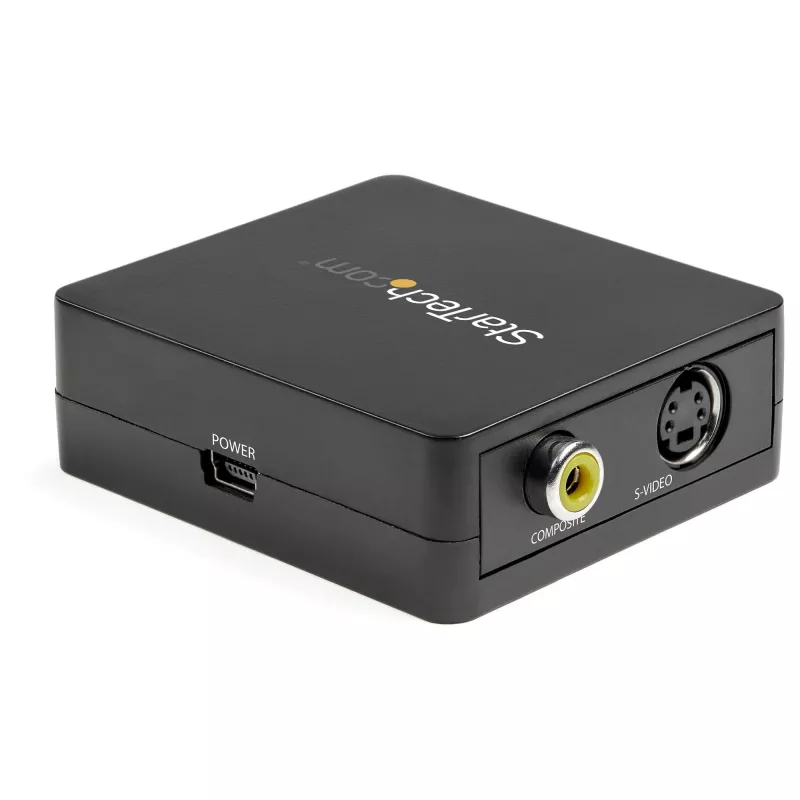 StarTech.com VGA-zu-Cinch- und S-Video-Konverter - USB-Stromversorgung, Aktiver Videokonverter, Schwarz, CE, FCC, REACH, 1920 x 1080 Pixel, 640 x 480,1920 x 1080 Pixel, 60 Hz