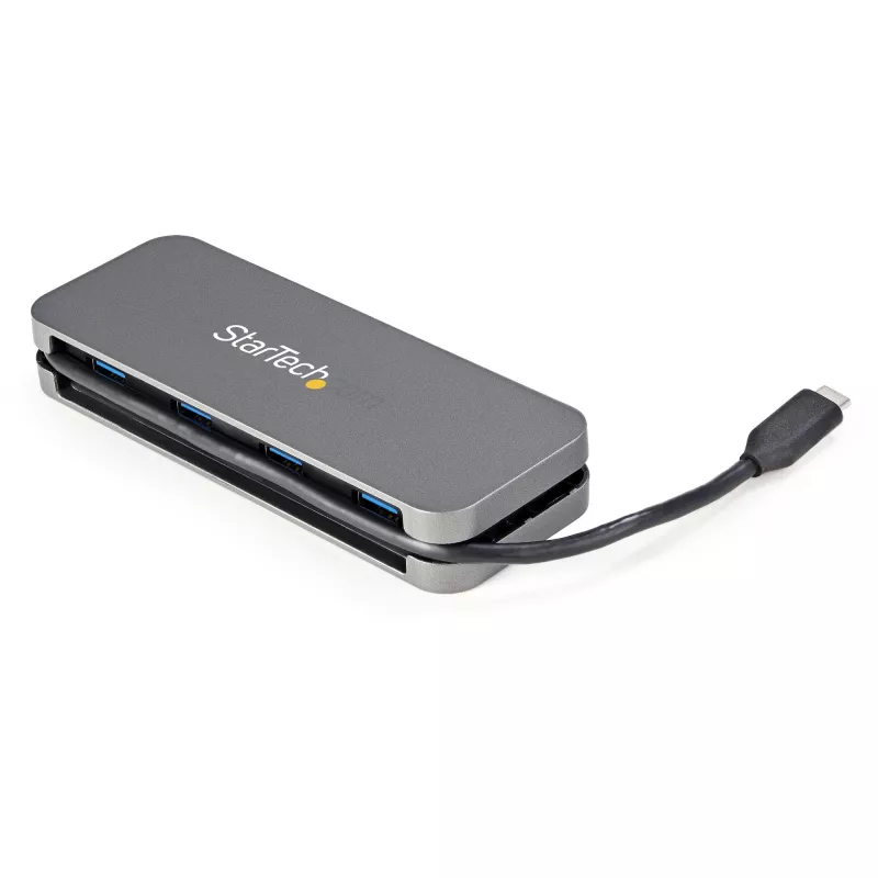 StarTech.com ~4 Port USB C Hub - 4x USB-A - USB 3.0 Type-C Hub - USB 3.2 Gen 1 (5Gbps) - Bus Powered Portable USB-C to USB-A Adapter Laptop Hub - 11.2 inch (28.5cm) Kabel mit Kabelmanagement