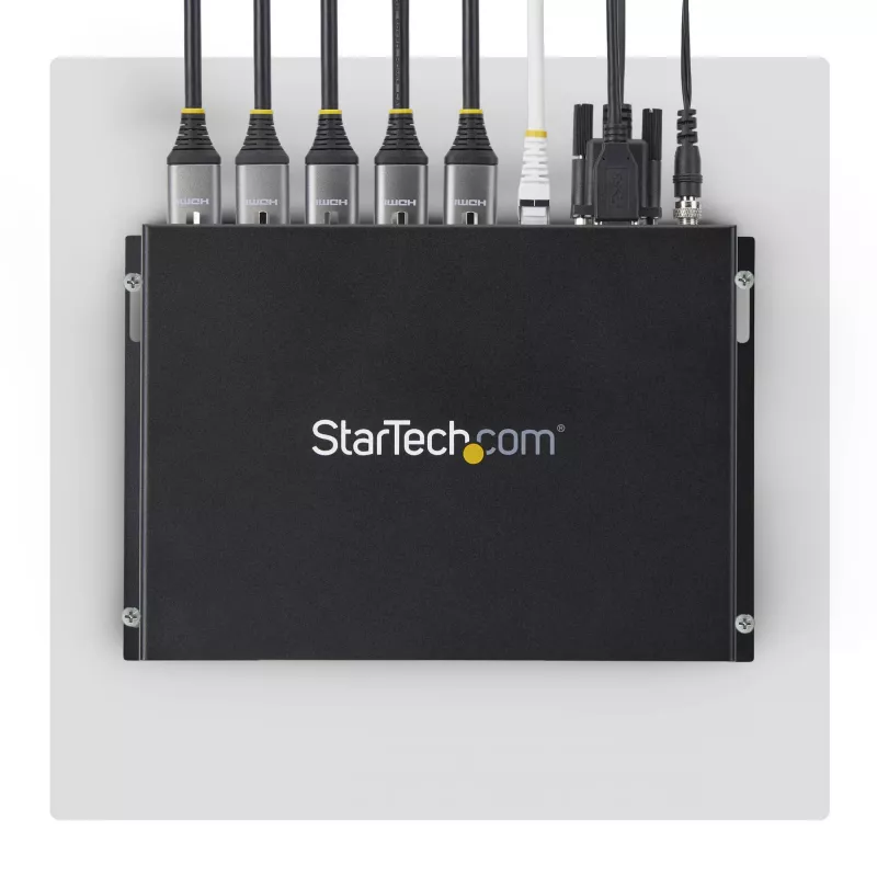 StarTech.com 2x2 HDMI Videowall-Steuergerät – 4K 60Hz HDMI 2.0 Videoeingang auf 4x 1080p Ausgang – Videowall-Prozessor für Multi-Display – Videowall-Splitter – RS232/Ethernet-Steuerung