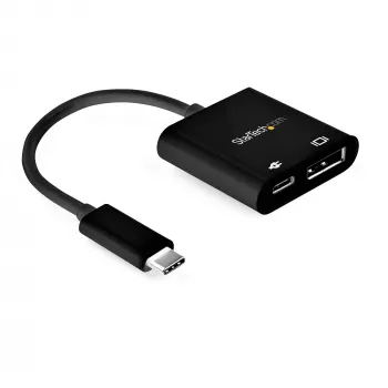 StarTech.com USB-C auf DisplayPort-Adapter mit Power Delivery – 8K 60 Hz / 4K 120 Hz USB Type-C zu DP 1.4 Videokonverter mit 60 W PD Durchgangsladung – HBR3 – Thunderbolt 3 kompatibel