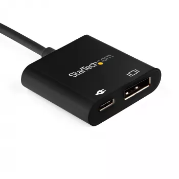 StarTech.com USB-C auf DisplayPort-Adapter mit Power Delivery – 8K 60 Hz / 4K 120 Hz USB Type-C zu DP 1.4 Videokonverter mit 60 W PD Durchgangsladung – HBR3 – Thunderbolt 3 kompatibel