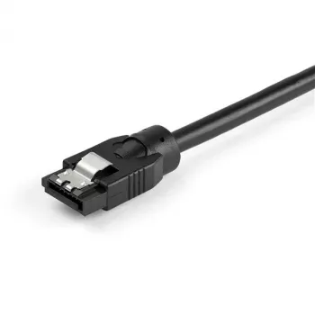 StarTech.com 0,3 m Rundes SATA-Kabel, 0,3 m, SATA III, SATA 7-polig, SATA 7-polig, Stecker/Stecker, Schwarz
