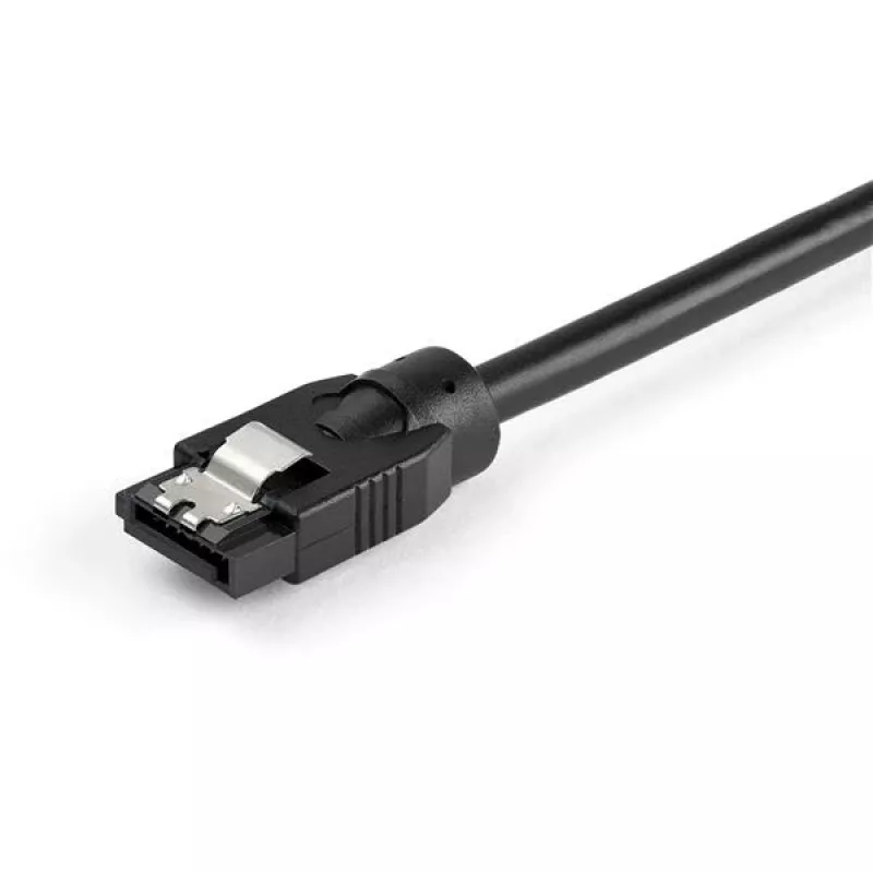 StarTech.com 0,3 m Rundes SATA-Kabel, 0,3 m, SATA III, SATA 7-polig, SATA 7-polig, Stecker/Stecker, Schwarz