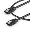 StarTech.com 0,3 m Rundes SATA-Kabel, 0,3 m, SATA III, SATA 7-polig, SATA 7-polig, Stecker/Stecker, Schwarz