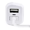StarTech.com Lightning-Autoladegerät mit Spiralkabel, 1 m Lightning-Spiralkabel, 12 W, Weiß, 2-Port-USB-Autoladeadapter für Telefone und Tablets, Dual-USB-Auto-iPhone-Ladegerät