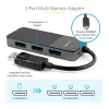 StarTech.com 3 Port Multi Monitor Adapter – DisplayPort 1.4 auf 3x 4K DisplayPort Video Splitter – Dual oder Triple 4K – Laptop/Desktop DisplayPort MST Hub für mehrere Monitore – Nur für Windows-PCs