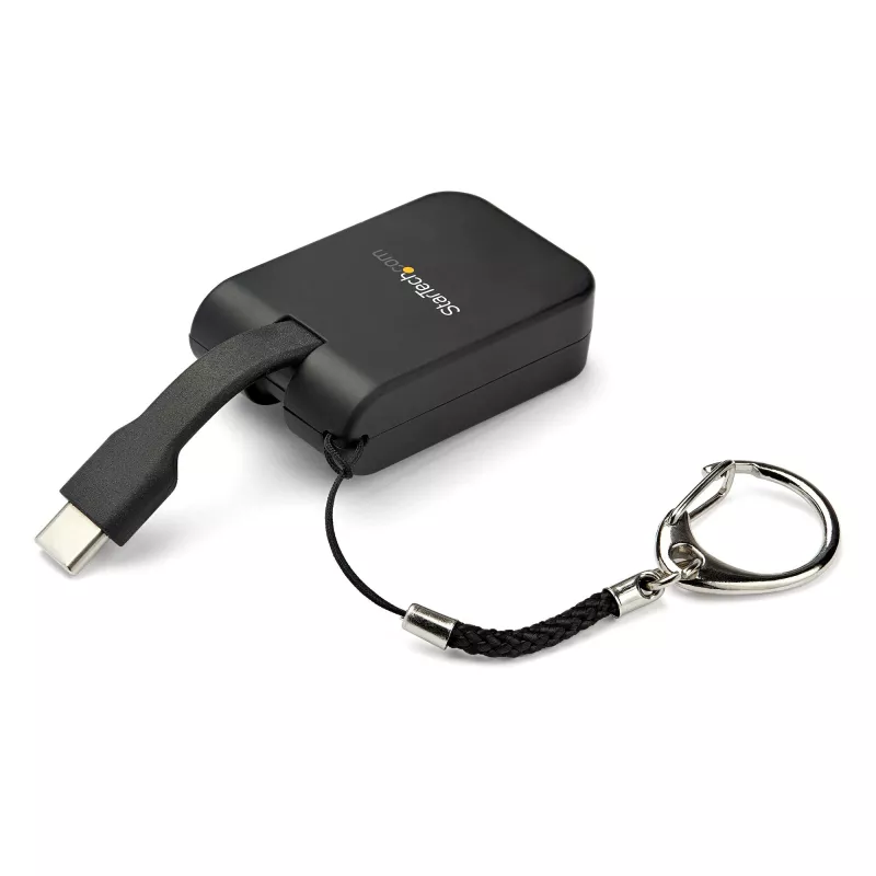 StarTech.com Kompakter USB-C-auf-HDMI-Adapter – 4K 30Hz USB-Typ-C-auf-HDMI-Videodisplay-Konverter mit Schlüsselanhängerring – USB-C-DP-Alt-Mode-auf-HDMI-Monitor-Dongle – Thunderbolt 3 kompatibel
