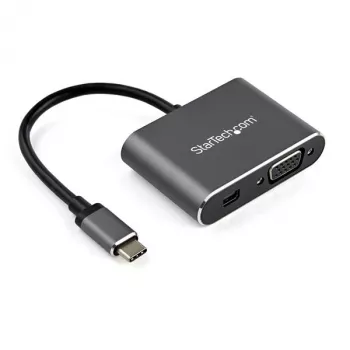StarTech.com USB-C-Multiport-Videoadapter – USB-C auf 4K 60Hz Mini DisplayPort 1.2 oder 1080p VGA-Monitoradapter – USB Type-C 2-in-1 MDP HBR2 HDR/VGA Display-Konverter – TB3-kompatibel
