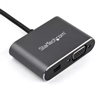 StarTech.com USB-C-Multiport-Videoadapter – USB-C auf 4K 60Hz Mini DisplayPort 1.2 oder 1080p VGA-Monitoradapter – USB Type-C 2-in-1 MDP HBR2 HDR/VGA Display-Konverter – TB3-kompatibel