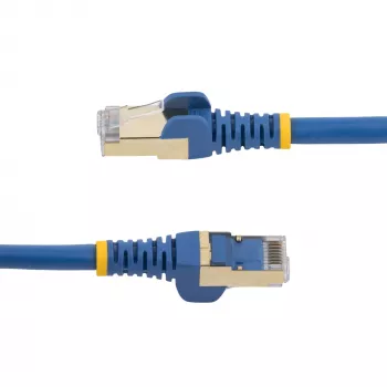 StarTech.com 7,5m CAT6a Ethernet-Kabel – 10-Gigabit-geschirmte, rastnasenfreie RJ45 100W PoE-Patchkabel – 10GbE STP-Netzwerkkabel mit Zugentlastung – Blau, einzeln geprüft/Verdrahtung UL-zertifiziert/TIA