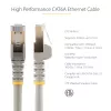 StarTech.com 7,5m CAT6a Ethernet-Kabel – 10 Gigabit geschirmt rastnasenfreier RJ45 100W PoE Patchkabel – 10GbE STP Netzwerkkabel mit Zugentlastung – Grau einzeln getestet/Verdrahtung ist UL-zertifiziert/TIA