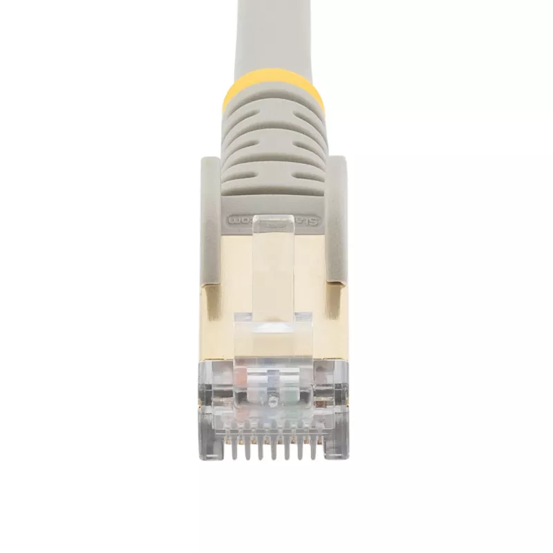 StarTech.com 1,5m CAT6a Ethernet-Kabel – 10 Gigabit geschirmter rastnasenfreier RJ45 100W PoE-Patchkabel – 10GbE STP-Netzwerkkabel mit Zugentlastung – Grau, einzeln getestet/Verkabelung UL-zertifiziert/TIA