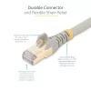 StarTech.com 1,5m CAT6a Ethernet-Kabel – 10 Gigabit geschirmter rastnasenfreier RJ45 100W PoE-Patchkabel – 10GbE STP-Netzwerkkabel mit Zugentlastung – Grau, einzeln getestet/Verkabelung UL-zertifiziert/TIA