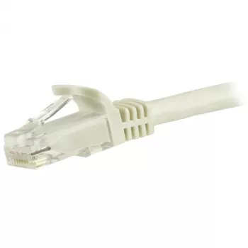 StarTech.com 1,5 m CAT6 Ethernet-Kabel – Weiß CAT 6 Gigabit Ethernet-Kabel – 250 MHz 100 W PoE RJ45 UTP Netzwerk-/Patchkabel rastnasenfrei mit Zugentlastung einzeln getestet