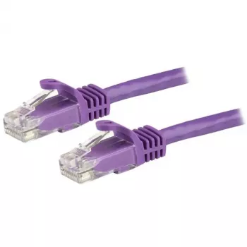 StarTech.com 1,5 m CAT6 Ethernet Kabel – Lila, CAT 6 Gigabit Ethernet Kabel – 250 MHz, 100 W PoE, RJ45 UTP, Netzwerk-/Patchkabel, snagless mit Zugentlastung, einzeln geprüft