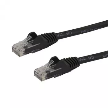 StarTech.com 1,5m CAT6 Ethernet-Kabel – Schwarz CAT 6 Gigabit Ethernet-Kabel – 250MHz 100W PoE RJ45 UTP Netzwerk-/Patchkabel, rastnasenfrei mit Zugentlastung, einzeln getestet
