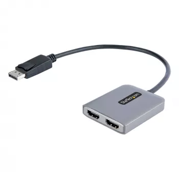 StarTech.com DP auf Dual HDMI MST HUB - Dual HDMI 4K 60Hz - DisplayPort Multi-Monitor-Adapter mit 30 cm Kabel - DP 1.4 Multi Stream Transport Hub, DSC | HBR3 - DP auf HDMI Splitter
