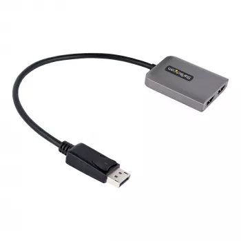 StarTech.com DP auf Dual HDMI MST HUB - Dual HDMI 4K 60Hz - DisplayPort Multi-Monitor-Adapter mit 30 cm Kabel - DP 1.4 Multi Stream Transport Hub, DSC | HBR3 - DP auf HDMI Splitter