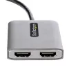 StarTech.com DP auf Dual HDMI MST HUB - Dual HDMI 4K 60Hz - DisplayPort Multi-Monitor-Adapter mit 30 cm Kabel - DP 1.4 Multi Stream Transport Hub, DSC | HBR3 - DP auf HDMI Splitter