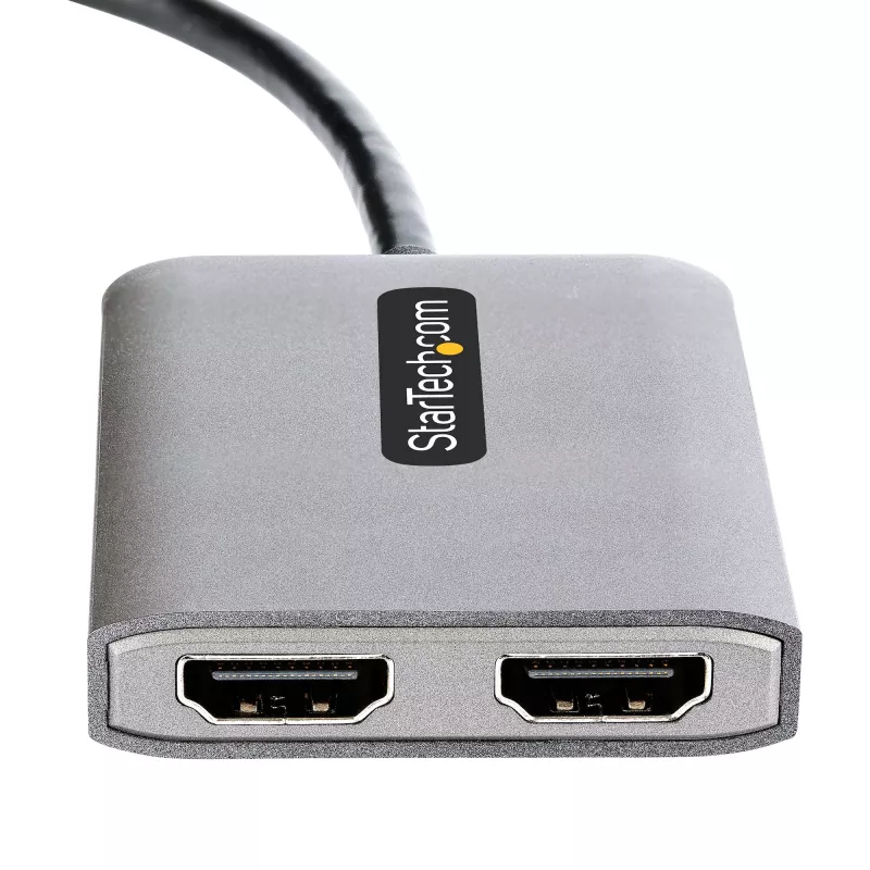 StarTech.com DP auf Dual HDMI MST HUB - Dual HDMI 4K 60Hz - DisplayPort Multi-Monitor-Adapter mit 30 cm Kabel - DP 1.4 Multi Stream Transport Hub, DSC | HBR3 - DP auf HDMI Splitter