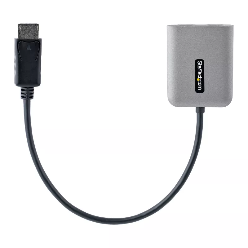 StarTech.com DP auf Dual HDMI MST HUB - Dual HDMI 4K 60Hz - DisplayPort Multi-Monitor-Adapter mit 30 cm Kabel - DP 1.4 Multi Stream Transport Hub, DSC | HBR3 - DP auf HDMI Splitter