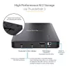StarTech.com 4 Bay Thunderbolt 3 NVMe Gehäuse, Für M.2 NVMe SSD Laufwerke, 1x DisplayPort Video/ 2x TB3 Downstream Ports, 40 Gbit/s, 72W Netzteil, Externes Festplattengehäuse