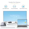 StarTech.com 4 Bay Thunderbolt 3 NVMe Gehäuse, Für M.2 NVMe SSD Laufwerke, 1x DisplayPort Video/ 2x TB3 Downstream Ports, 40 Gbit/s, 72W Netzteil, Externes Festplattengehäuse