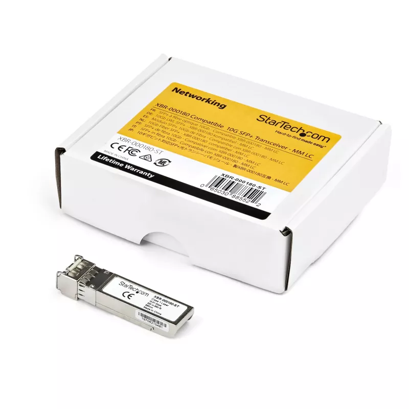 StarTech.com MSA Uncoded SFP+ Modul - 10GBASE-SR - 10GbE Multimode-Glasfaser (MMF) Optischer Transceiver - 10GE Gigabit Ethernet SFP+ - LC 300m - 850nm - DDM