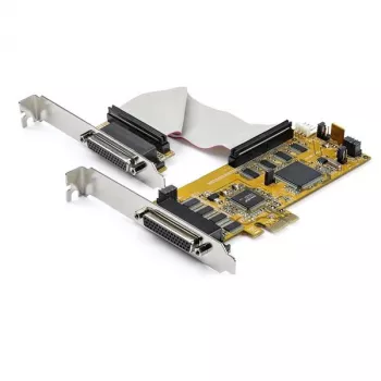 StarTech.com 8-Port PCI Express RS232 Serielle Adapterkarte, PCIe RS232 Serielle Karte, 16C1050 UART, Low Profile Serielle DB9 Steuergerät/Erweiterungskarte, 15 kV ESD-Schutz, Nur Windows – TAA