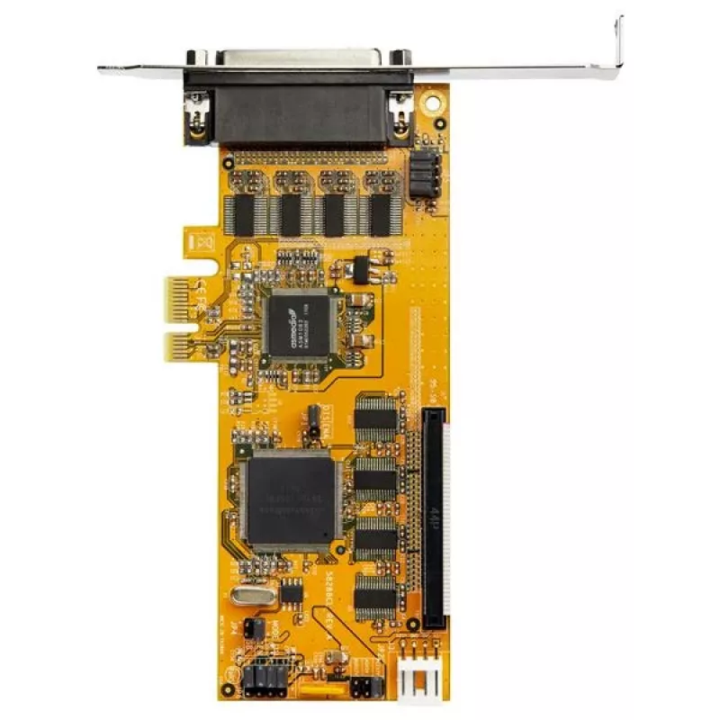 StarTech.com 8-Port PCI Express RS232 Serielle Adapterkarte, PCIe RS232 Serielle Karte, 16C1050 UART, Low Profile Serielle DB9 Steuergerät/Erweiterungskarte, 15 kV ESD-Schutz, Nur Windows – TAA