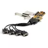 StarTech.com 8-Port PCI Express RS232 Serielle Adapterkarte, PCIe RS232 Serielle Karte, 16C1050 UART, Low Profile Serielle DB9 Steuergerät/Erweiterungskarte, 15 kV ESD-Schutz, Nur Windows – TAA