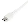 StarTech.com 2m USB-A auf USB-C Ladekabel – Robustes Schnelllade- und Sync-USB-2.0-auf-USB-Typ-C-Datenkabel – Strapazierfähiger TPE-Mantel Aramidfaser M/M 3A Weiß – Samsung S10, iPad Pro, Pixel