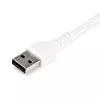 StarTech.com 2m USB-A auf USB-C Ladekabel – Robustes Schnelllade- und Sync-USB-2.0-auf-USB-Typ-C-Datenkabel – Strapazierfähiger TPE-Mantel Aramidfaser M/M 3A Weiß – Samsung S10, iPad Pro, Pixel