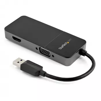 StarTech.com USB 3.0 auf HDMI und VGA Adapter - 4K/1080p USB Typ-A Dual Monitor Multiport Adapter Konverter - Externe Video-Grafikkarte für mehrere Bildschirme - Multi-Display USB-Adapter
