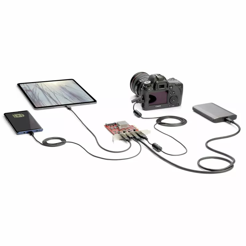 StarTech.com 4-Port USB PCIe-Karte – 10-Gbit/s-USB-PCI-Express-Erweiterungskarte mit 2 Controllern – 2x USB-C- und 2x USB-A-Anschlüsse (USB 3.2/3.1 Gen 2) – USB/USB-C-PCIe-Karte – Full Profile
