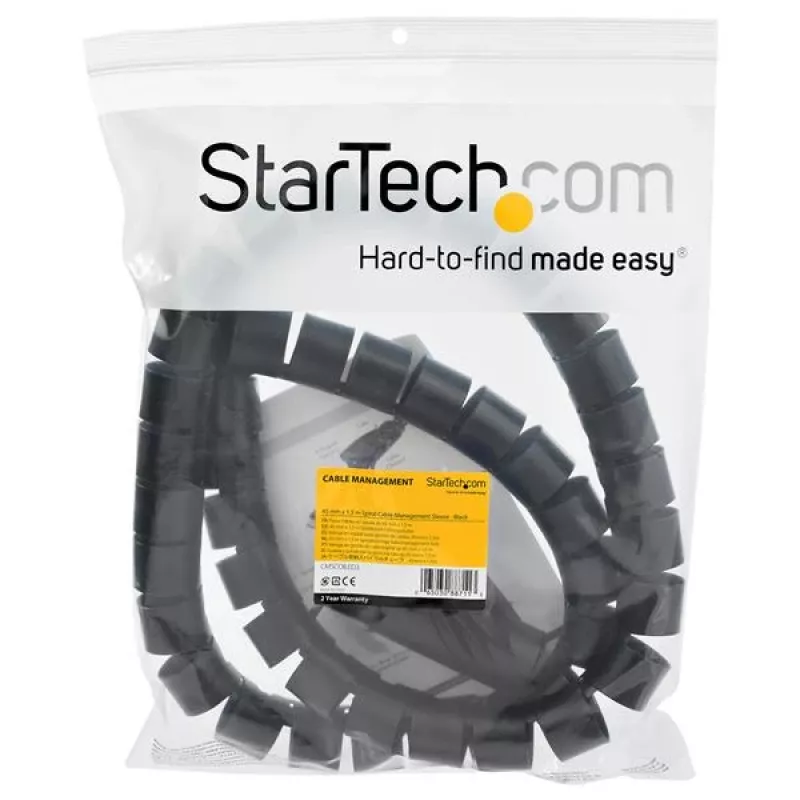 StarTech.com 1,5 m (4,9 ft.) Kabel-Management-Muffe – Spirale – 45 mm (1,8 in.) Durchmesser