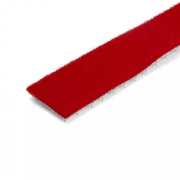 StarTech.com 7,6 m Klettband Rolle – zuschneidbare wiederverwendbare Kabelbinder – Industrielles Kabelbefestigungsband / verstellbare Stoffumwicklung rot / selbsthaftende Kabelmanagementgurte