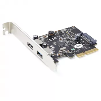 StarTech.com 2-Port USB PCIe-Karte mit 10 Gbit/s pro Port – USB 3.1/3.2 Gen 2 Typ-A PCI Express 3.0 x2 Host-Steuergerät-Erweiterungskarte – Zusatzkarte – Full/Low Profile – Windows & Linux